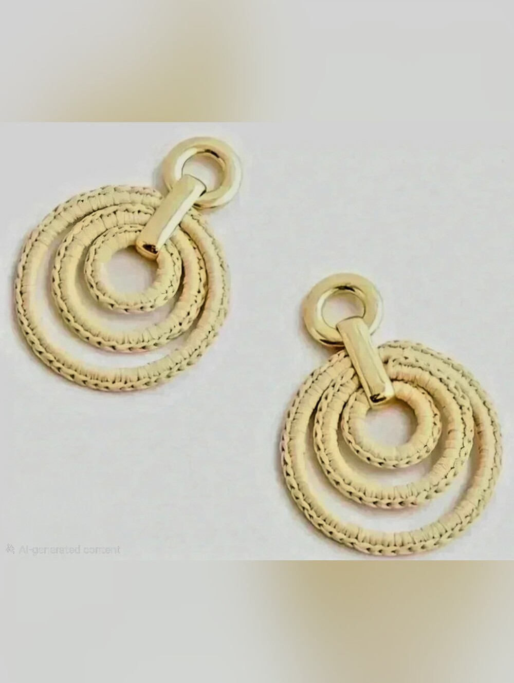 J.Crew Layered Raffia Hoop Earrings